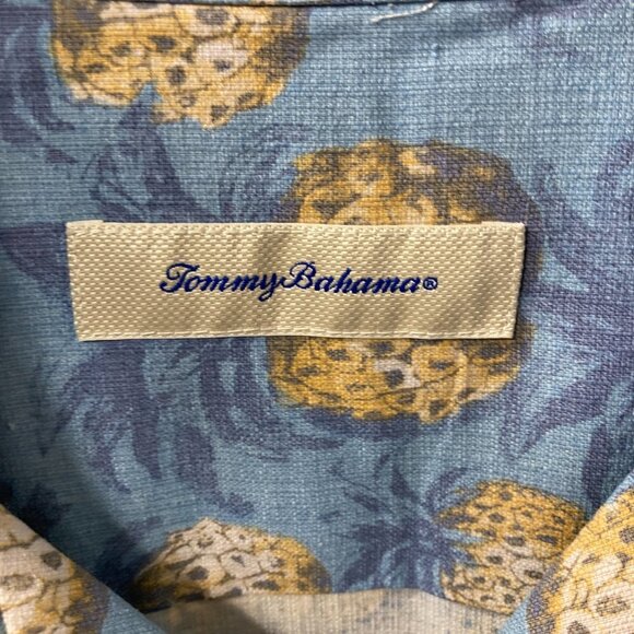 Tommy Bahama 100% Silk Pineapple Hawaiian Shirt Size Large - Picture 4 of 8